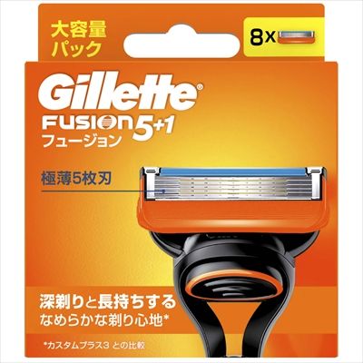 【まとめ買い-10点セット】フュージョンマニュアル替刃８Ｂ 【 ジレット 】 【 男性用カミソリ 】