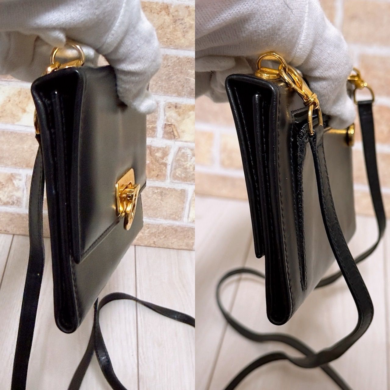 美品) Ferragamo(フェラガモ)ウォレットショルダー - メルカリ