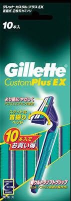 【まとめ買い-72点セット】ジレット　カスタムプラスEX　ディスポーザブル首振式10本入 【 ジレット 】 【 男性用カミソリ 】