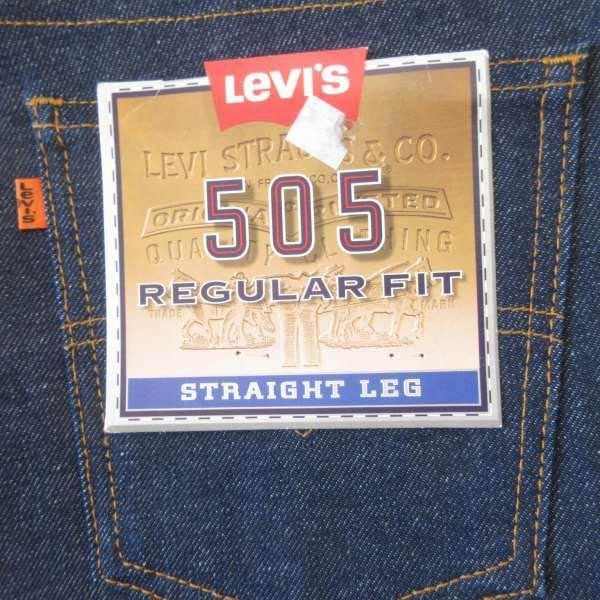 新品 1995年製 USA製 リーバイス 505 リジット ジーンズ W40 L34 濃紺 