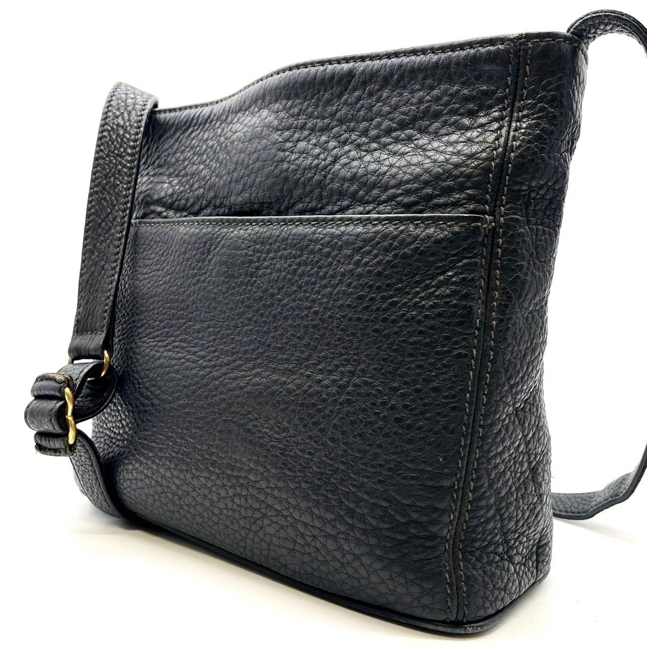 良品】 coach y2k shoulderbag pochette all leather black unisex 