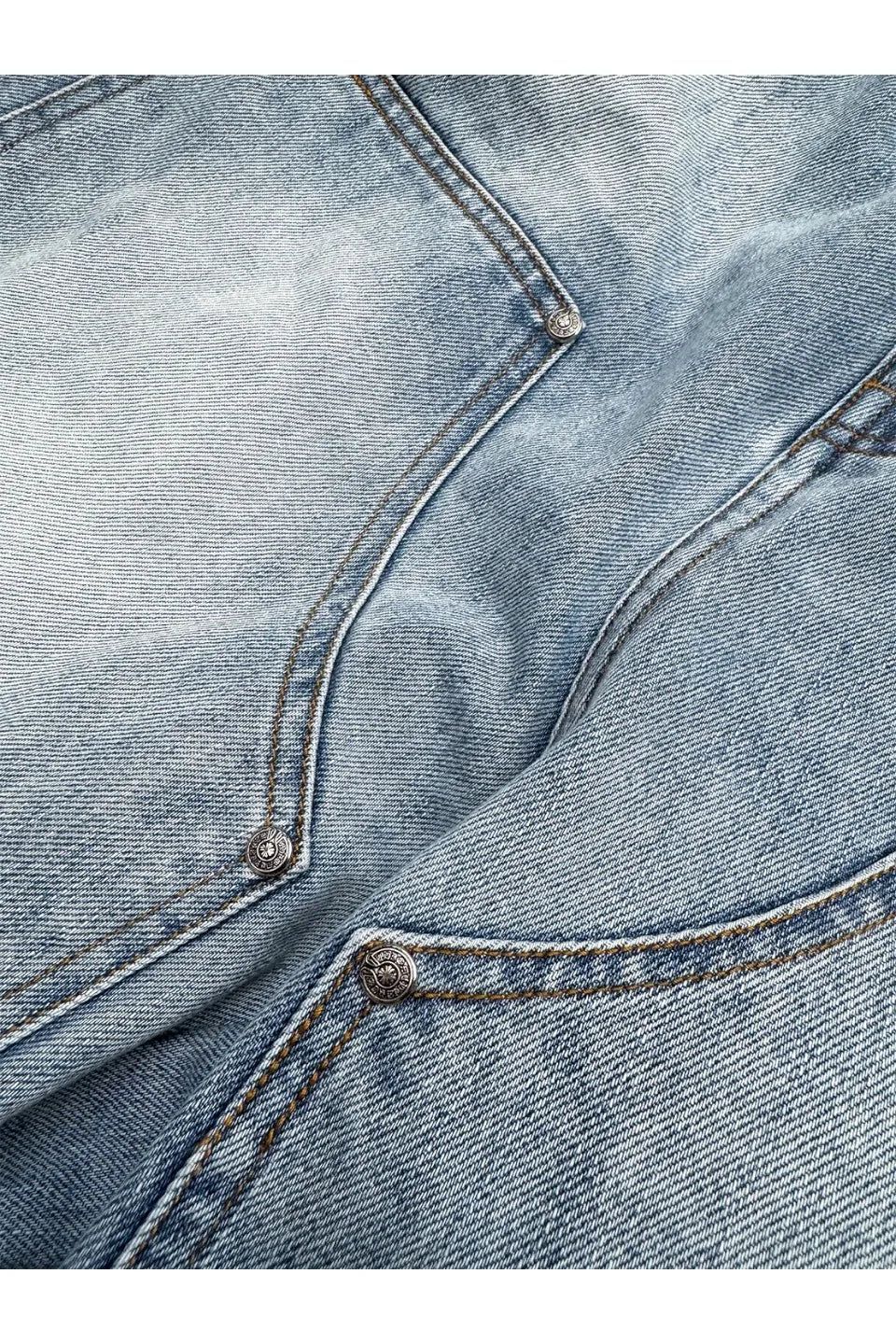 RYE CHASIN｜CROSS PATCH ART BAGGY DENIM - メルカリ