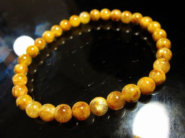 ★限定★極太★繁栄を呼ぶ★天然宝石★金ルチル★ブレスレッ7mm★Ｔa746