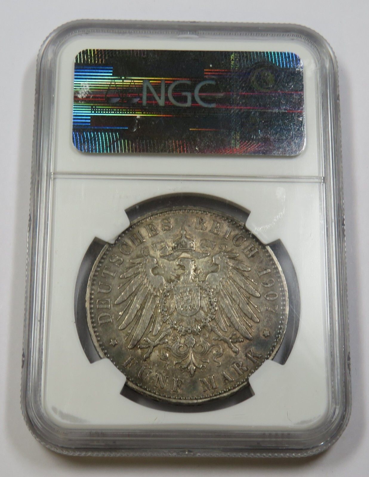 1907 NGC XF45 | ドイツ - ハンブルク、5マルク銀貨 5M - メルカリ