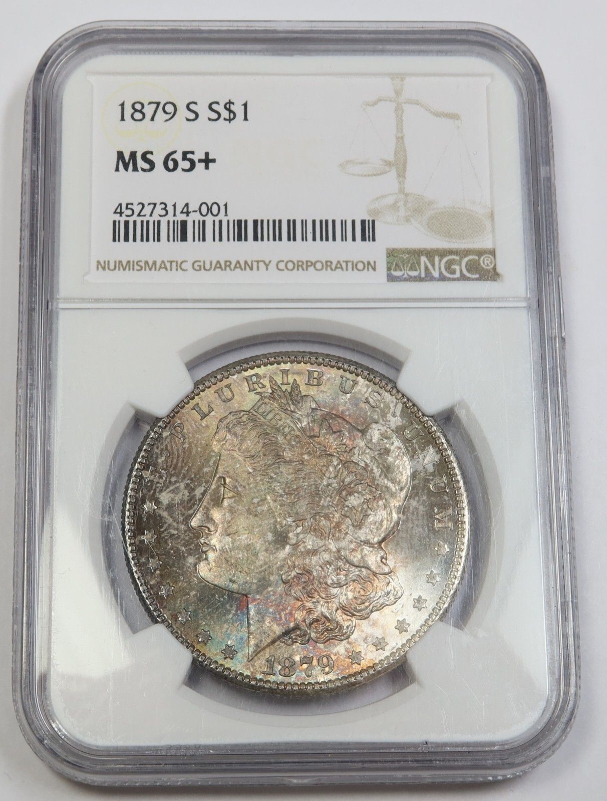 1879 S NGC MS65+ | TD シルバー モルガン ダラー - 1ドルコイン