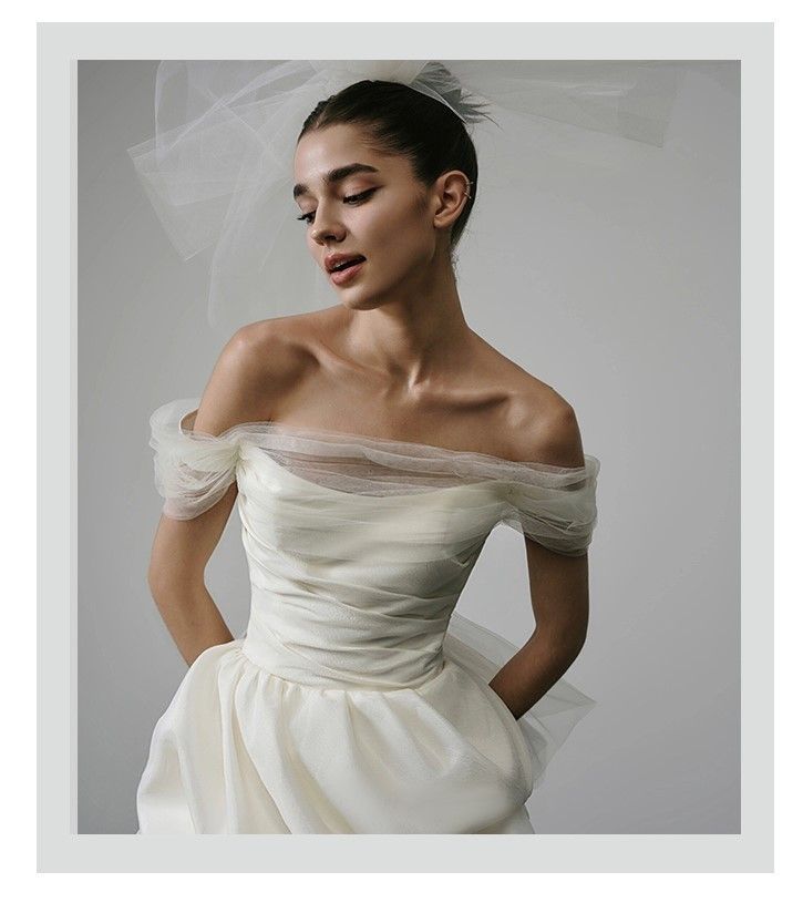  ウェディングドレス オフショルダー サテン 結婚式 その他 文房具 事務用品