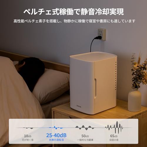 EENOUR 小型冷蔵庫 6 L 冷温庫 保冷 保温 両用 ミニ冷蔵庫 ペルチェ式 保冷庫 高密度発泡ウレタン 静音 省エネ 操作簡単 持ち運び便利 一人暮らし AC 100 V DC 12 室内車載両用 車中泊 キャンプ アウトドア b 9397437