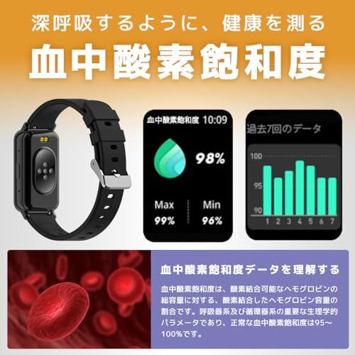 スマートウォッチ02 ブラック