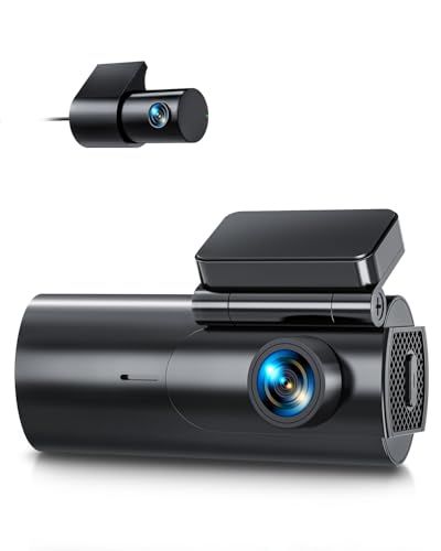 GKU 前後ドライブレコーダー 400万画素 小型ドラレコ 簡単操作 WDR搭載 夜間撮影対応 5 GWIFI 4 K 常時録画 衝撃録画 スマホ連携 駐車監視 リアカメラ360°回転 日本語取扱説明書 Dash Cam 64 GBSDカード付き aaca 0 da 2