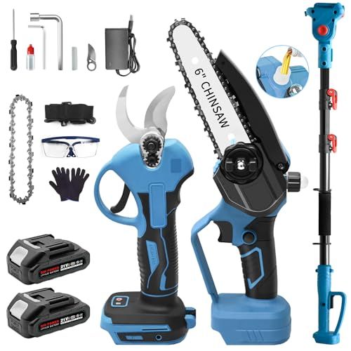 2025新型 高枝切り電動チェーンソー 充電式 高枝切剪定ばさみ 電動のこぎり 電動ばさみ ハンディチェーンソー ミニ 伸縮式延長ポール付き ポール123 cm 280 cm無段階伸縮 高枝のこぎり 強力 パワフル 高枝伐採 木工切断 園芸 庭 0 eefc 77 b