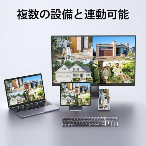 500万画素 双方向の音声 360° 追尾機能搭載 防犯カメラ ワイヤレスHiseeu 一体型NVR 1920 P 4台セット 1 TBHDD内蔵 10チャンネルまで増設可 遠隔監視 双方向音声 防水等級ip 66 AI動体検知 屋内|屋外 セキ