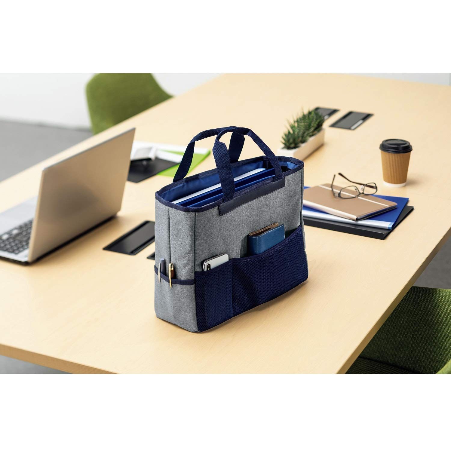 ライオン事務器 モバイル トートバッグ レビモ A 4 ライトグレー IB-28ライトグレー