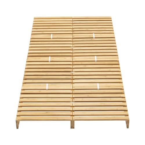 迅速に発送 天然竹製 パレットベッド ベッドフレーム すのこ シングル ワイドダブル ワイドキング 竹製 竹無垢材 組み合わせ フレームのみ 軽量 フロアベッド ロータイプ ブラウン セット e 57103 ce