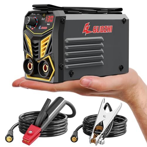 GZ GUOZHI 溶接機 100 v アーク溶接 130 A インバーター直流半自動 ミニポータブル溶接機 ホットスタート 初心者向け 小型 軽量 家庭用 日本語取扱説明書付き MINI ARC p 02 f 07737