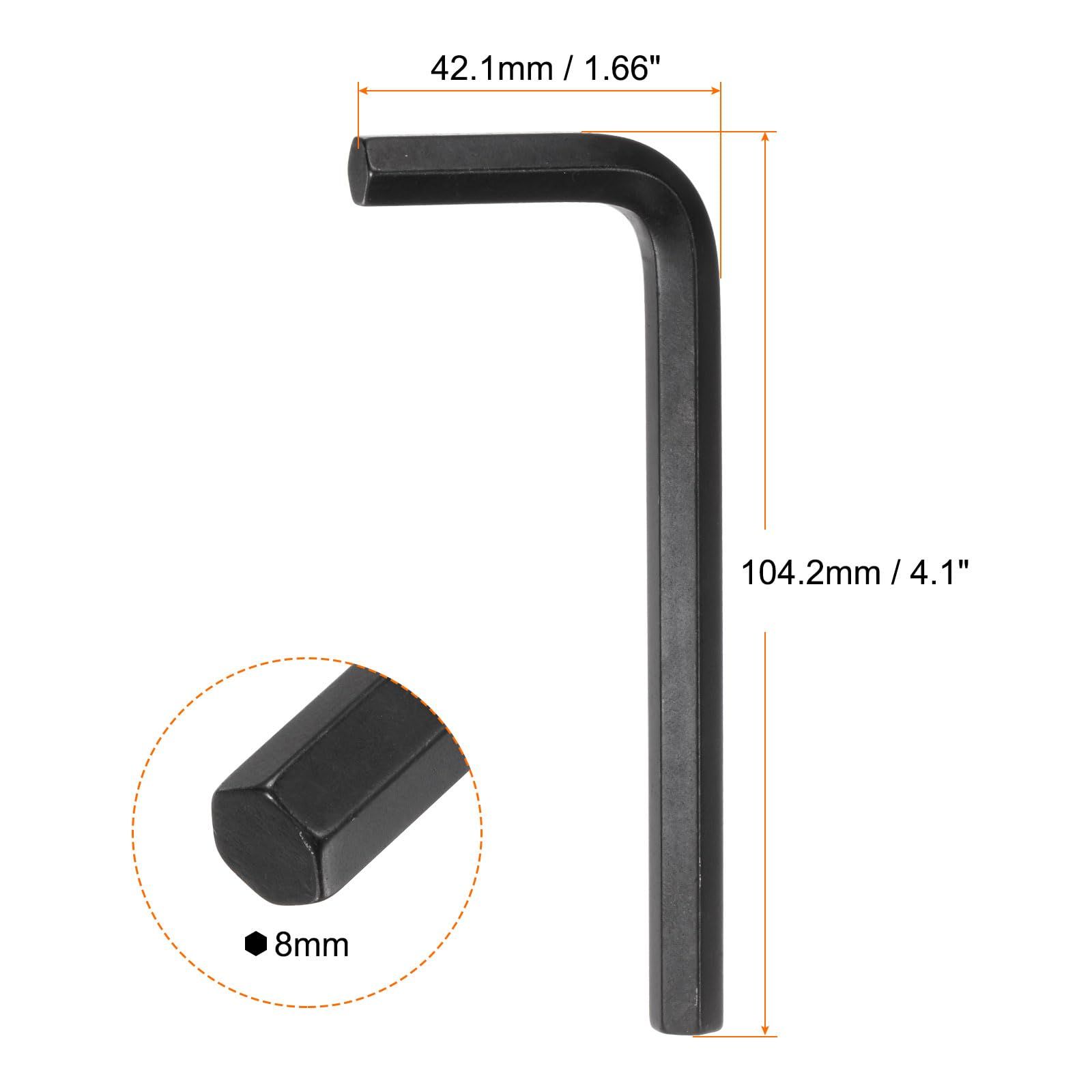 uxcell 六角レンチ 8 mm L型 六角棒レンチセット 工具セット 精密 120本組 力が入れやすい 締め付け用 DIY 工具