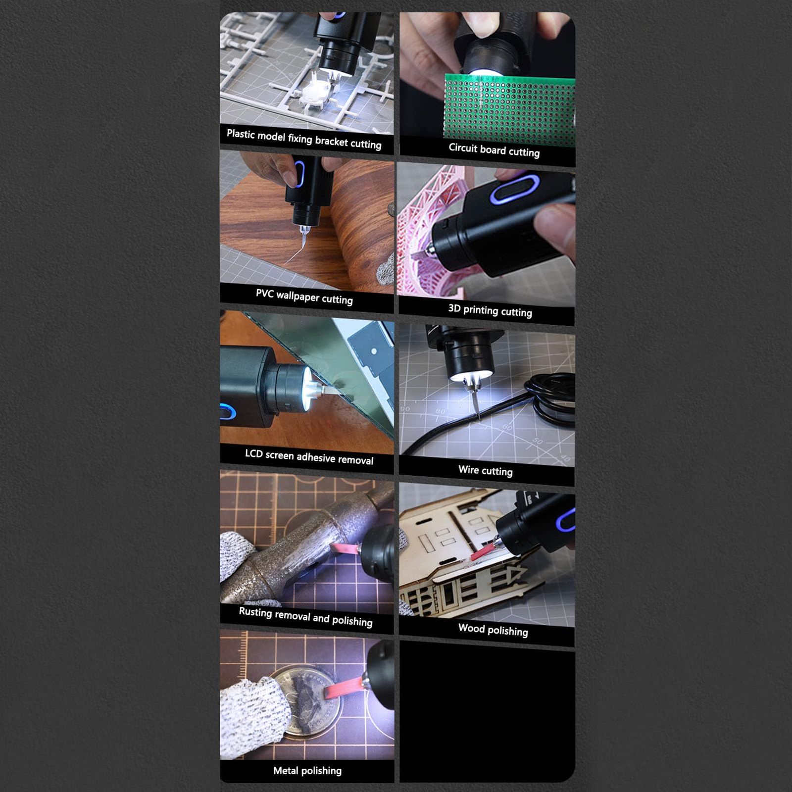 超音波カッター 40 kHz 交換用ブレード付属 3 D プリントモデル プラスチック 木材 樹脂 PCB回路基板 カーボンファイバーを切断 高精度ポータブル ハンドヘルド クラフト切断ツール