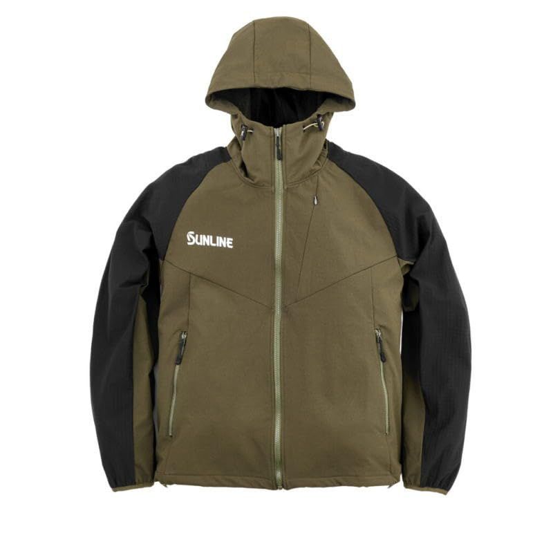 サンライン SUNLINE ライトシェルパーカー オリーブ Lサイズ SUW 15510