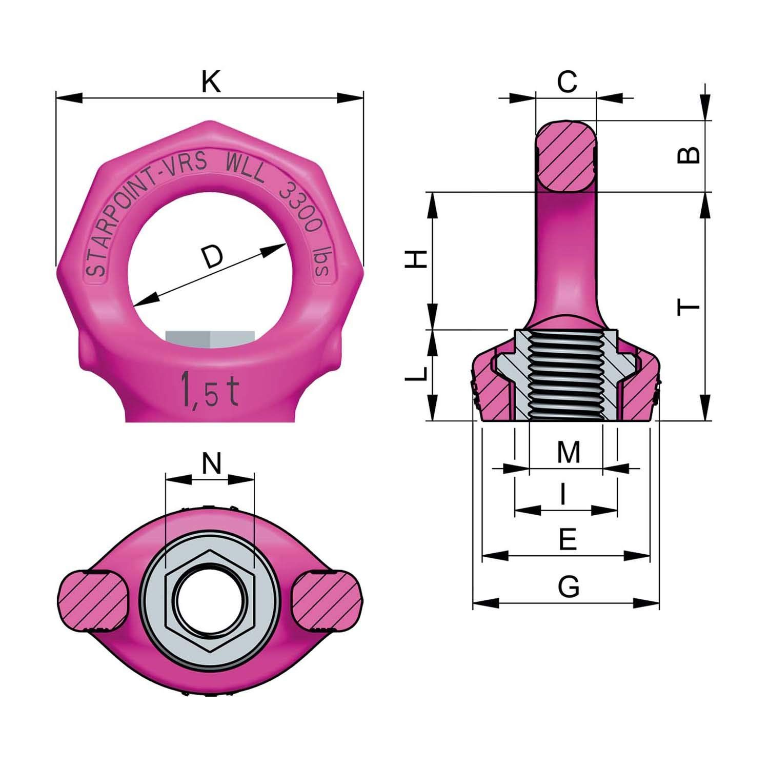 RUD ルッドリフティング アイナットスター VRM M 8 VRMM