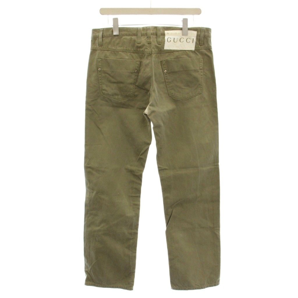 グッチ GUCCI チノパン チノ パンツ ボタンフライ ウォッシュ加工 50