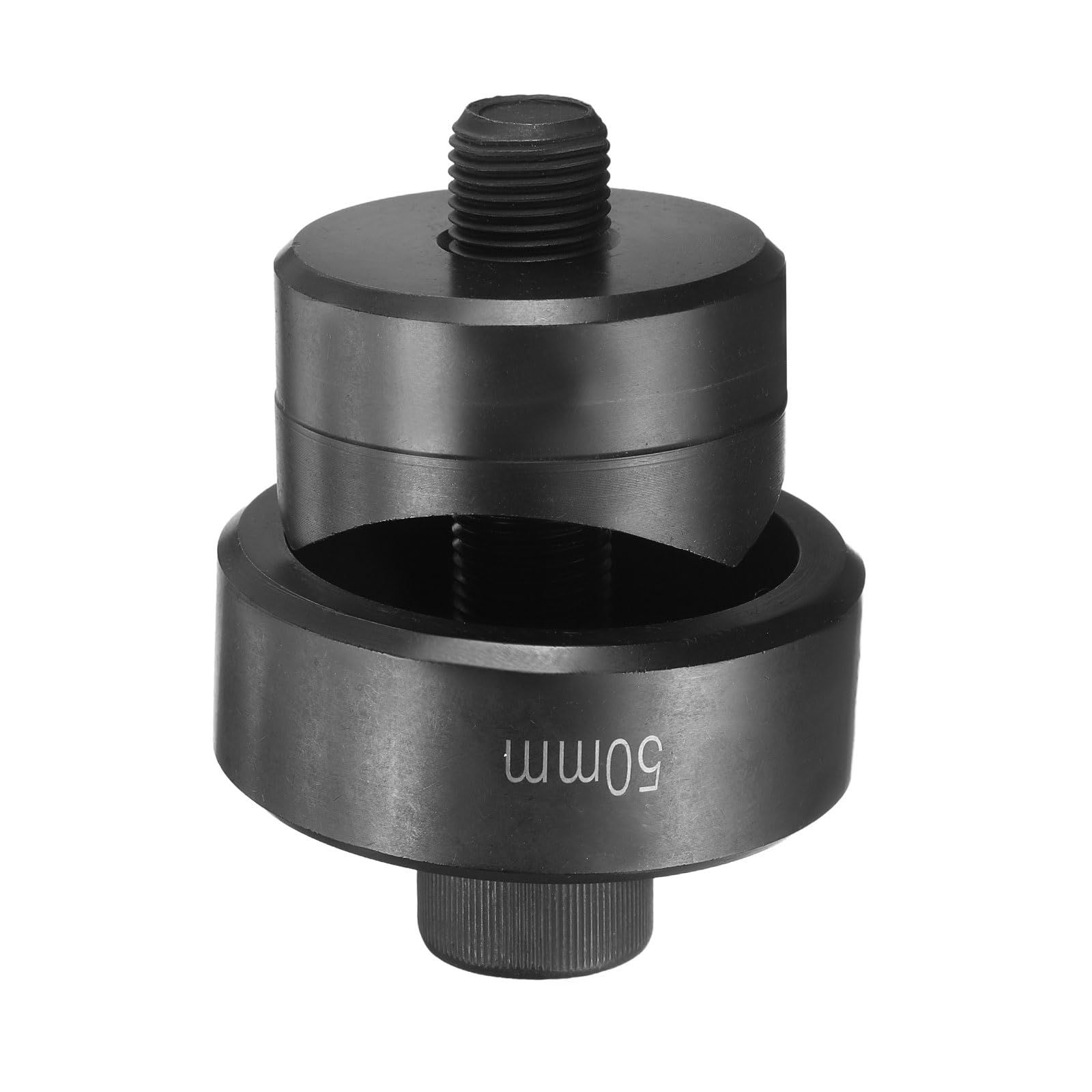 uxcell 板金パンチ穴あけ工具 50 mm ベアリング鋼 精密切断用手動ノックアウトパンチキット 金属 鋼板 シンク ステンレス鋼用 黒