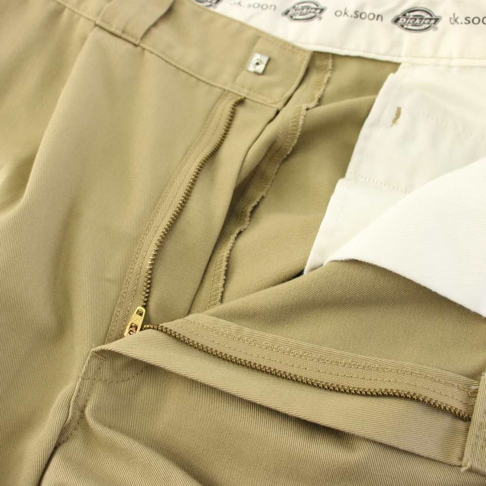 ディッキーズ Dickies ok.soon チノパン ワイドパンツ L ベージュ o-d