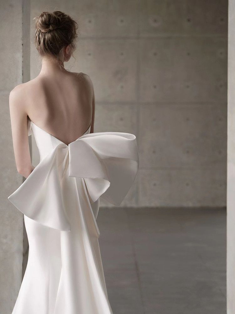  オフショルダーウェディングドレス エレガント ビッグリボン 封筒紙 その他 文房具 事務用品