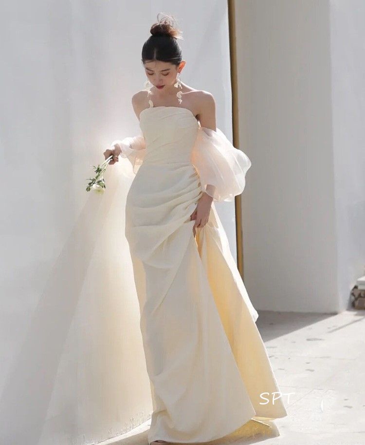 オフショルダーマーメイドウェディングドレス