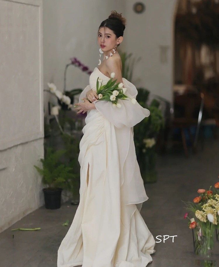 オフショルダーマーメイドウェディングドレス