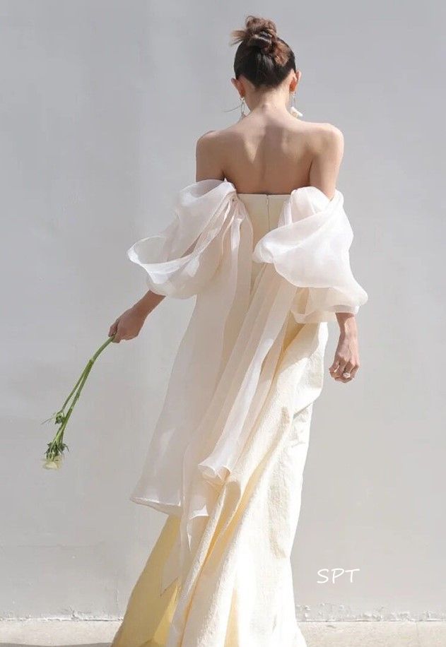 オフショルダーマーメイドウェディングドレス