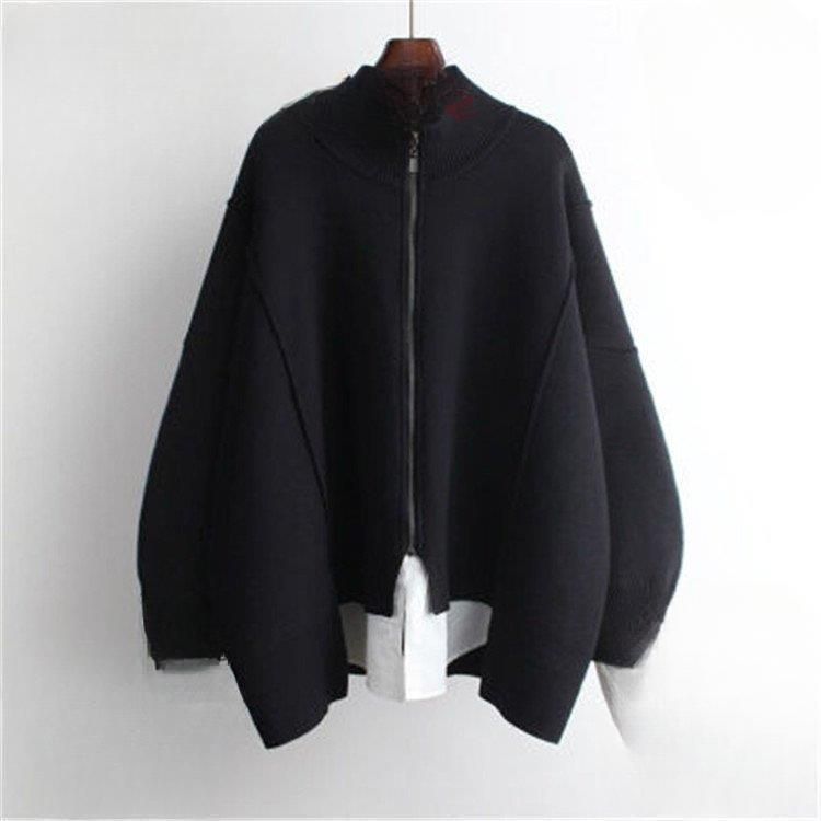  セーター ニットソー カットソー トップス ニット ジャケット ブラウス レディース 丸首 スプライス 厚手 ドッキング バルーンスリーブ 前開け 秋 冬 長袖 30代 印鑑ケース 事務用品セット その他 文房具 事務用品