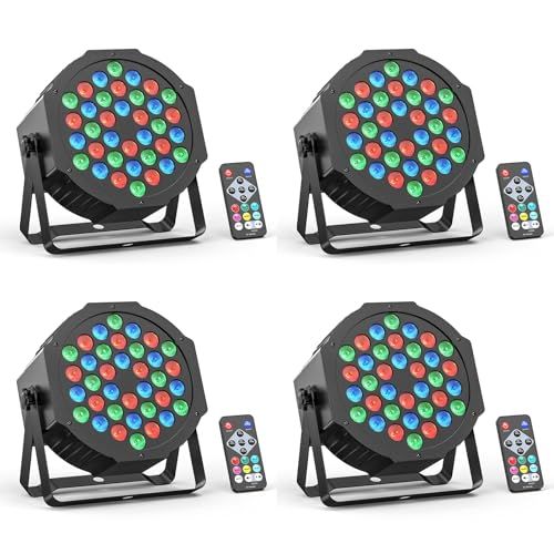 ZonQoonz 36 LED RGB 舞台照明 ステージライト ビームスポットライト リモコン付き DMX制御 音声起動 アクティビティライト ステージ照明 パーライト ステージパフォーマンス ミラーボール ディスコ ホームパーティー a 86420 f 2