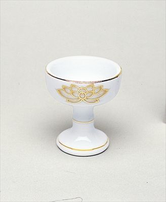 【まとめ買い-96点セット】白上金ハス仏器　大 【 マルエス 】 【 仏具 】