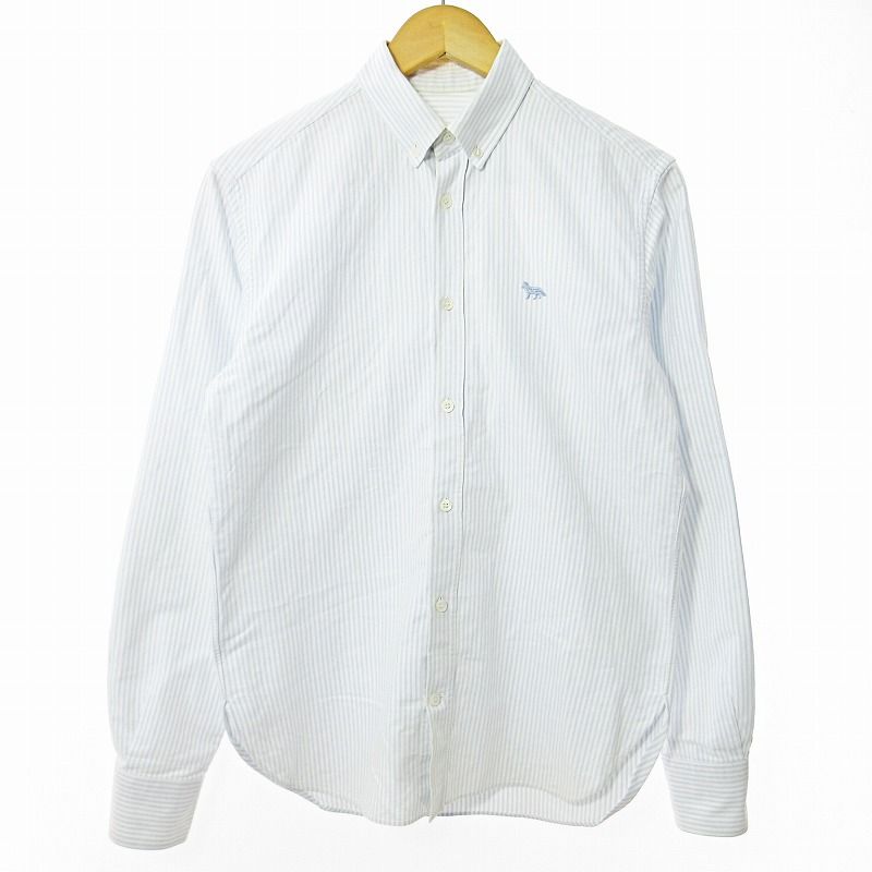 Maison Kitsune 長袖ボタンダウンシャツ グリーン チェック MAISON Maison Kitsune 長袖ボタンダウンシャツ グリーン チェック