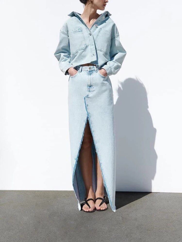 デニム セットアップ スカート ジャケット Gジャン