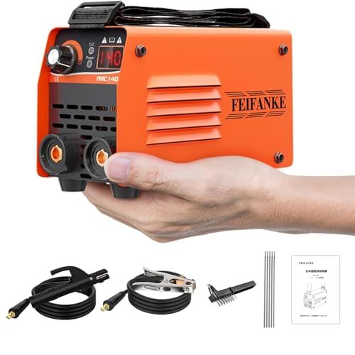 アーク溶接機 140 A ミニポータブル溶接機 ??? IGBTインバーター 初心者向け 超小型 軽量 家庭用 溶接機 100 V 210 x 130 90 mm 日本語取扱説明書付きp 85 d 6 e 46 c