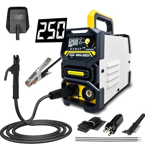 ＭMA 250 A溶接機 100 V 200 V兼用溶接機 MMA Lift TIG アーク溶接機 1台2役電気溶接機 ホットスタート定格使用率60％ IGBTインバーター電流調整 電圧自動調整 LED液晶表示 小型 軽量 家庭用溶接機 日本語取 84 f 6 da e