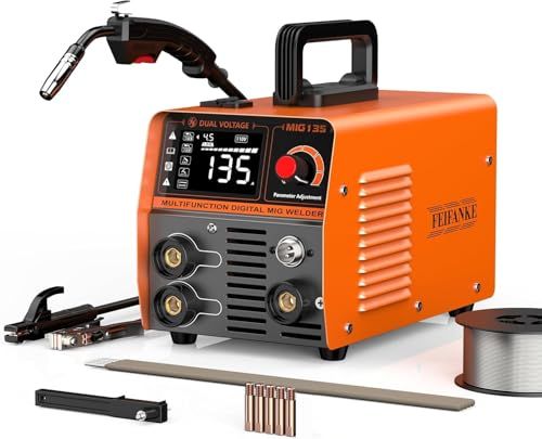 半自動溶接機 1台3役 100 V溶接機 ノンガスMIG|アーク溶接機|LIFT TIG対応 最大出力135 A ノンガス溶接機 液晶表示 インバーター搭載 溶接機 DIY 初心者向け 家庭用小型溶接機 日本語説明書付き MIG 297551 c 5