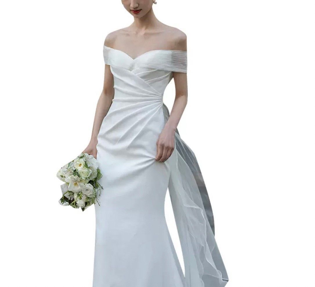  ドレス ウエディング オフショルダー スレンダーライン2100307 その他 文房具 事務用品