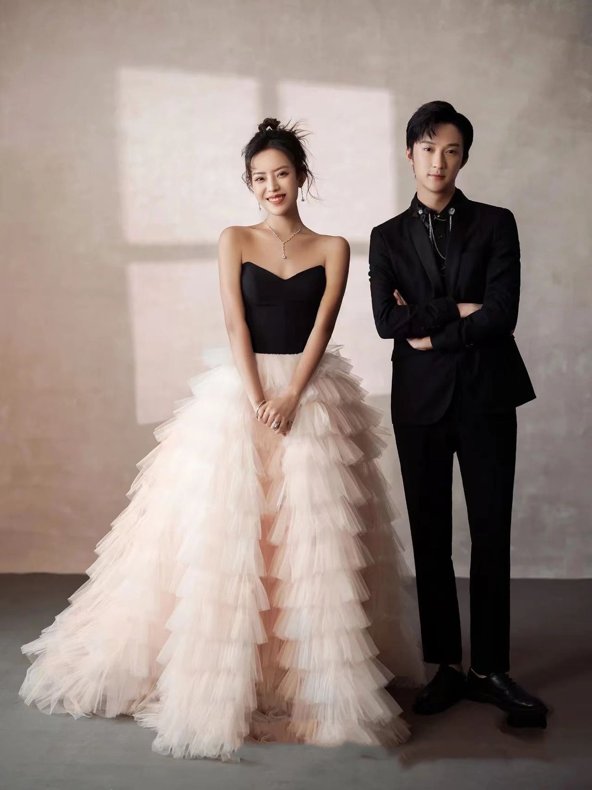 チュール ウェディングドレス チューブトップ ドレス