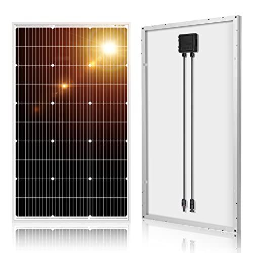 迅速に発送 DOKIO ソーラーパネル 100 W 18 V 単結晶 超高効率 弱光環境でも安定出力 防災グッズ 車中泊 MC 4出力 12 Vバッテリーシステム充電 耐久性を誇り メーカー販売 45 c 0774 f