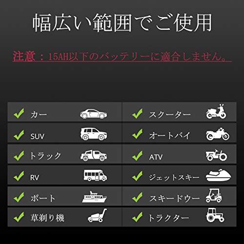 12 V バッテリー充電器 5 A バッテリーチャージャー 15-120 Ah用 メンテナンス充電器 サルフェーション除去 7段階全自動充電 LED表示 過電圧|過電流|過熱|逆接続|ショート等保護 トラック|カー|オートバイ|自動車等用e 4215 f 98 ナプキン 水切りカゴ