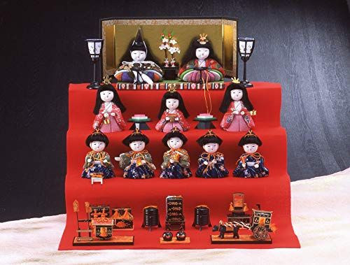 酒井産業 ひな飾り 3段組立式 コンパクト ミニサイズ ミニ 手作り 国産 飾る 組み立て ひな壇 飾り棚 飾り壇 ひな祭り 雛人形 並べる ディスプレイケース もうせん 日本製e 07 e 05 b 3 f