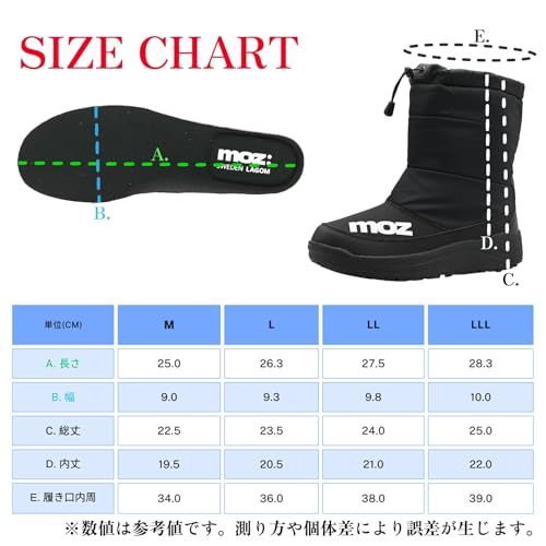 モズ スノーブーツ メンズ 防寒ブーツ ロング 秋冬 防寒 防水 防滑 撥水 あったか 中綿 ウレタン 裏フリース アップグレードモデル 5681 e 631 da 66 d