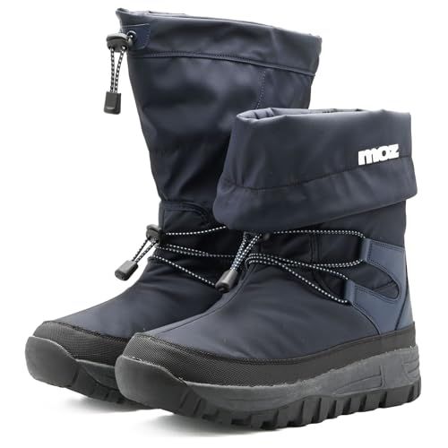モズ スノーブーツ 防寒ブーツ メンズ 2 way 折り返し ロング丈 あたたかい 裏起毛 秋冬 防水 滑りにくい 防滑ソール 防寒 撥水 中綿 やわらか フェイクファー 5680 e 65 bbe 797