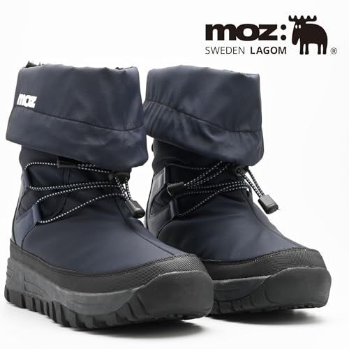 モズ スノーブーツ 防寒ブーツ メンズ 2 way 折り返し ロング丈 あたたかい 裏起毛 秋冬 防水 滑りにくい 防滑ソール 防寒 撥水 中綿 やわらか フェイクファー 5680 e 65 bbe 797