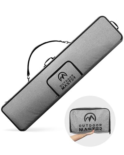 スキーバッグ スノーボード ケース スキーケース オールインワン 3 WAY 高密度900 D クッション素材3重 撥水加工 防水 折りたたみ式 ショルダーストラップ付き スノーボードトラベルバッグ スノボケース 伸縮 1 bb 11 fcb