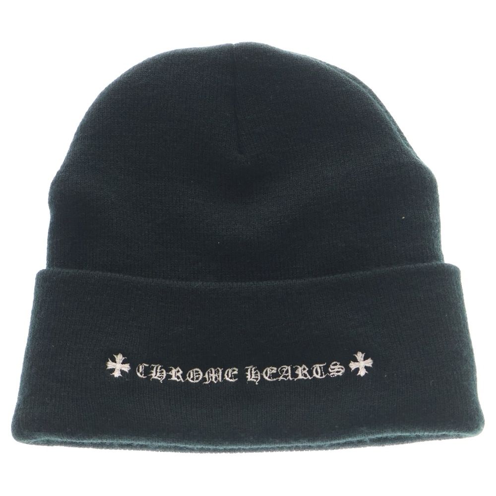 CHROME HEARTS (クロムハーツ) ×MATTY BOY PPO WATCH CAP マッティボーイ チョンパー刺繍ニットキャップ ビーニー ニット帽 ブラック