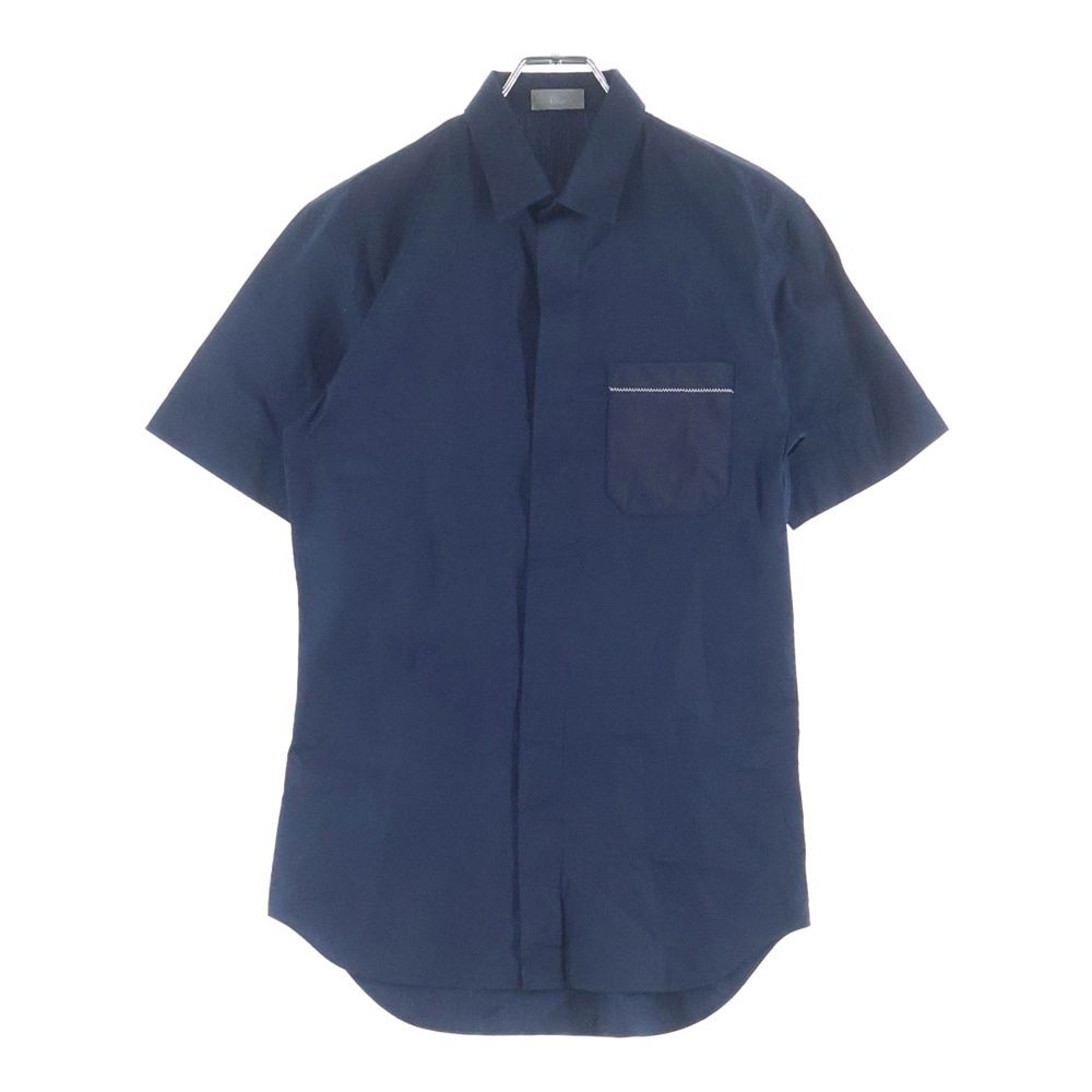 DIOR (ディオール) BEE ロゴ刺繍 ステッチポケット 比翼ボタン 半袖