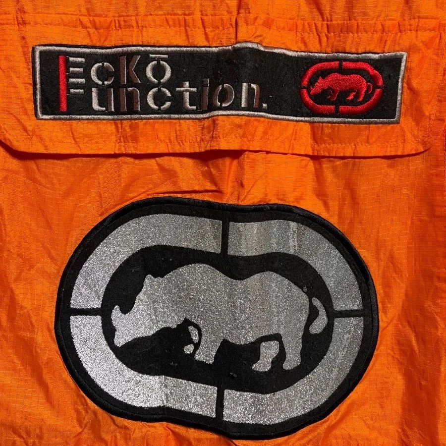 ECKO FUNCTION アノラックパーカー 90' y2k L オレンジ ECKO UNLTD(エコーアンリミテッド) 90s アノラックパーカー L相当