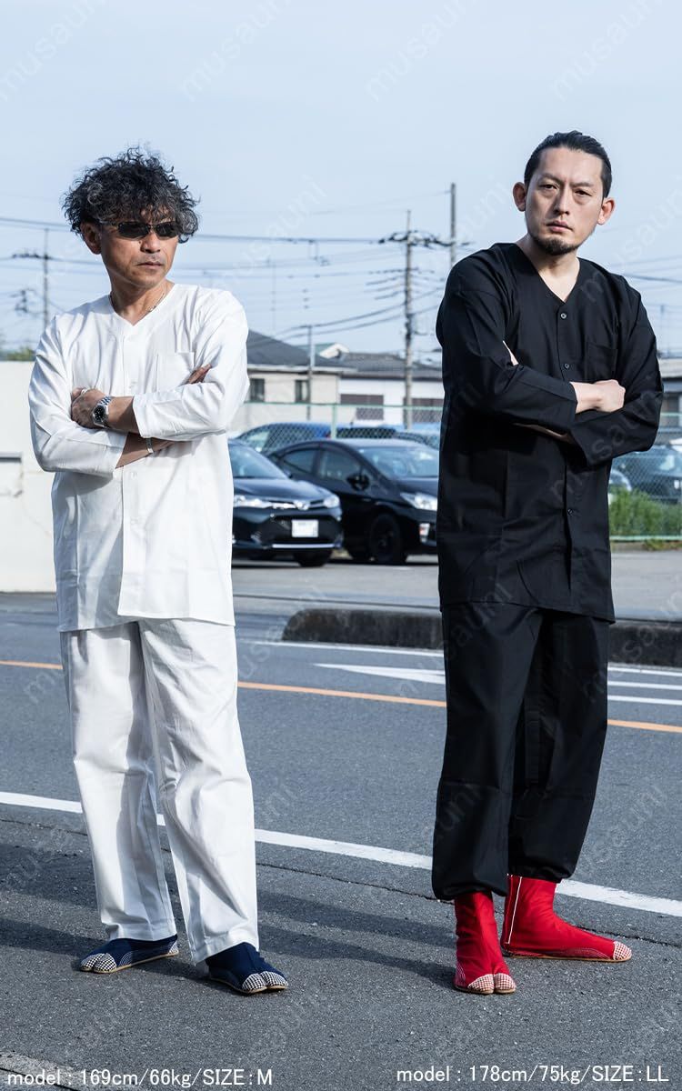  武蔵野ユニフォーム 村上被服 鯉口シャツ ズボン 上下セット 鳳皇 綿 祭り 鳶装束 職人 メンズ キッズ 祭礼 HOOH ストラップ付<025-3300-3440 3362-3442 -ス> 17-ホワイト 110 その他 ごっこ遊び おままごと